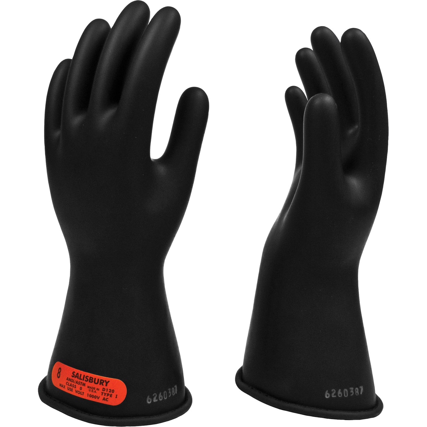 Honeywell Rubber Insulating Gloves, ASTM Class 0, Size 7, 11" L