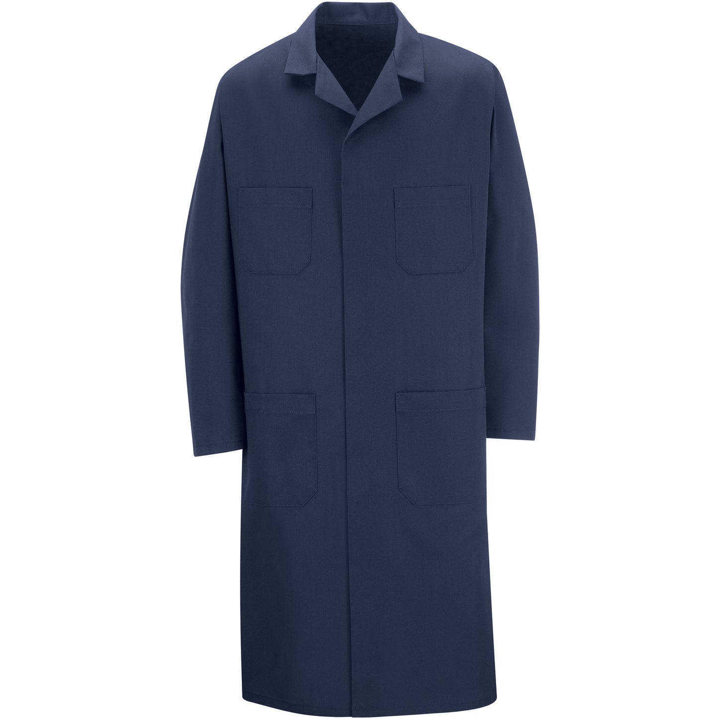 Red Kap Shop Coats, Poly-Cotton, Size 40, Navy Blue