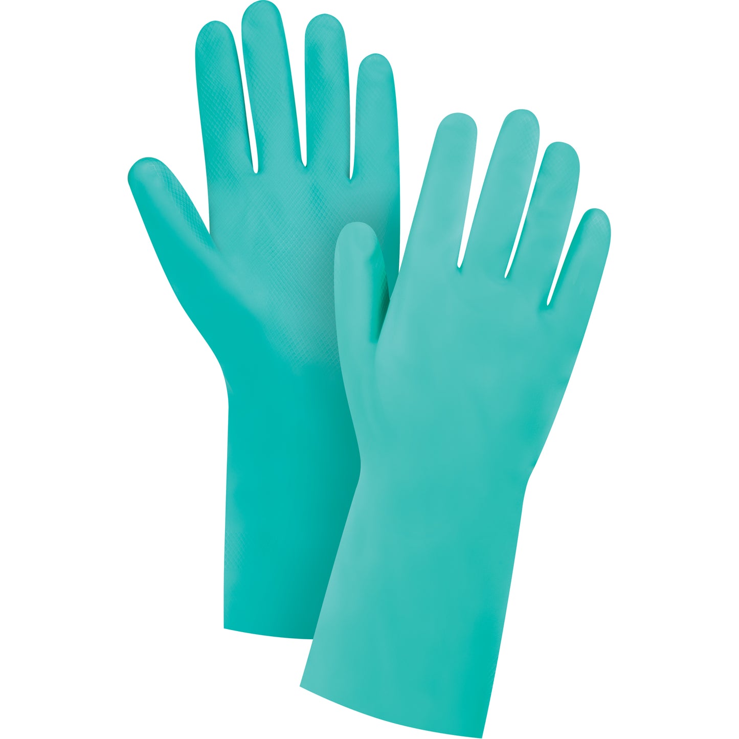 Zenith Safety Products Premium Diamond-Grip Chemical-Resistant Gloves, Size X-Large/10, 13" L, Nitrile, Flock-Lined Inner Lining, 15-mil