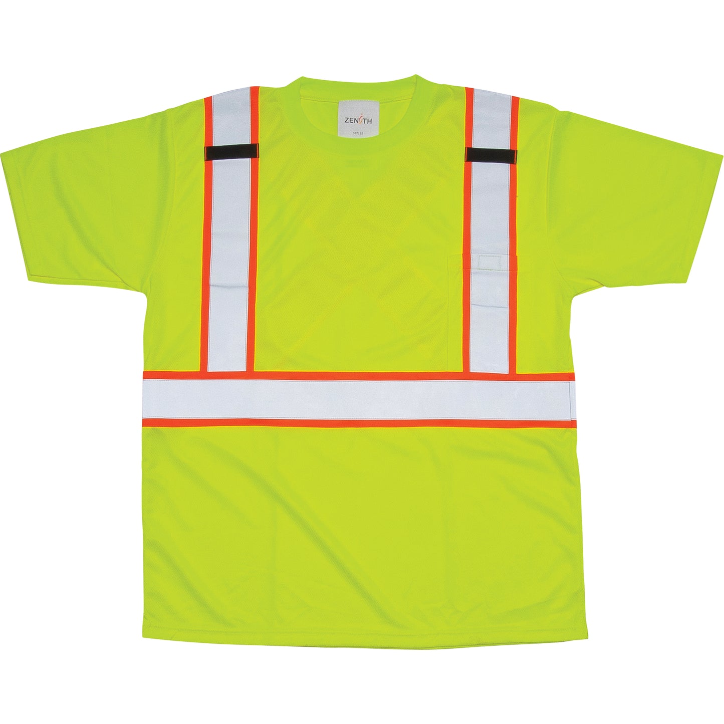Zenith Safety Products CSA Compliant T-Shirt, Polyester, Large, High Visibility Lime-Yellow