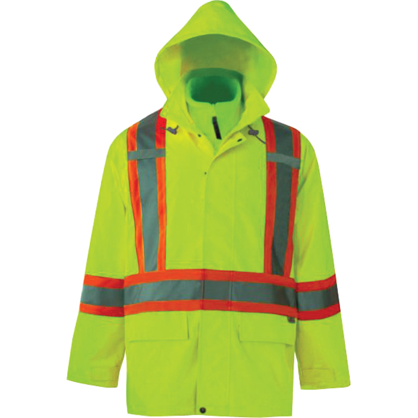 Viking Journeyman 3-in-1 Safety Jackets, Polyester, High Visibility Lime-Yellow, Medium