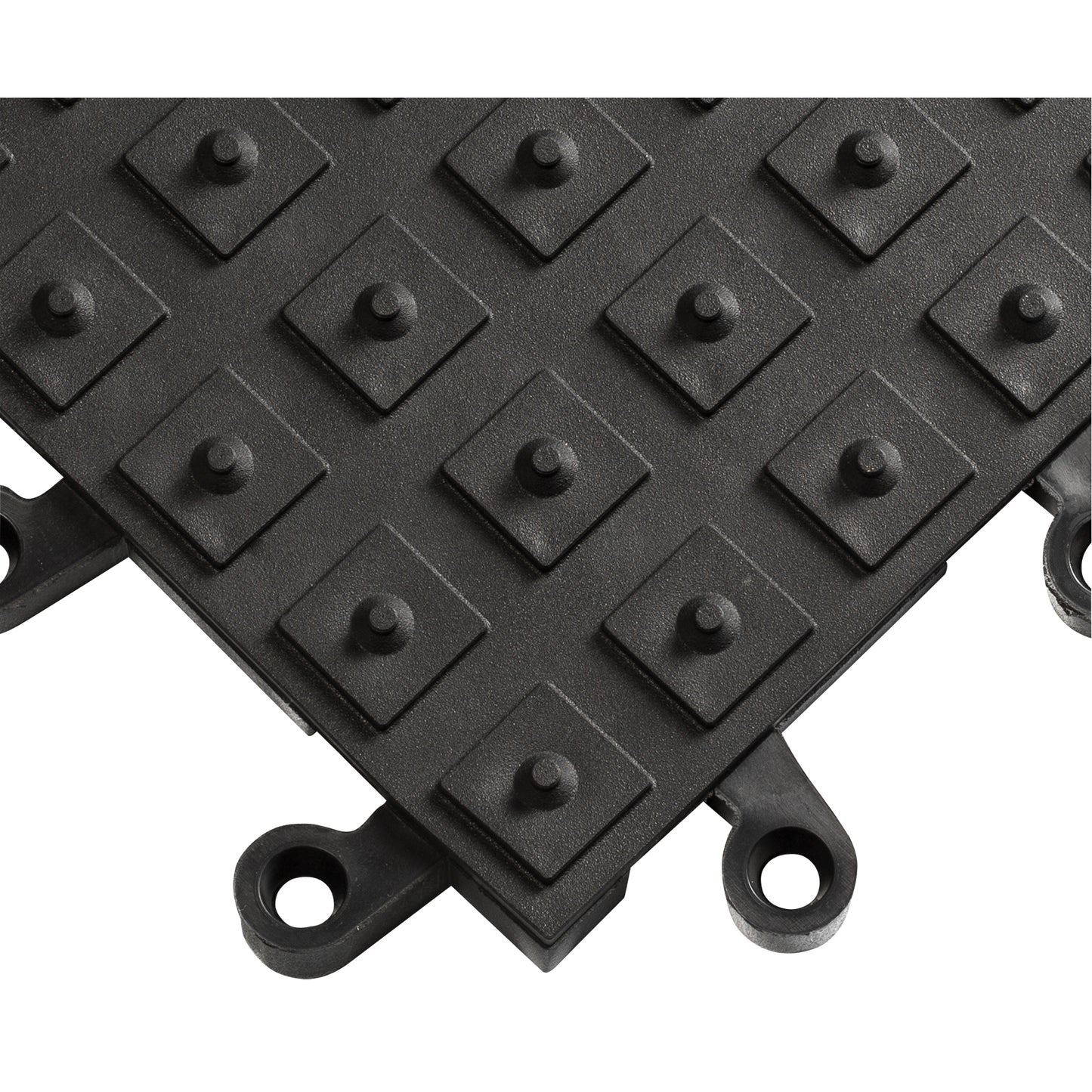 Wearwell ErgoDeck® Matting With Integrated No-Slip Cleats No. 552, PVC, 1-1/2' W x 1-1/2' L, 7/8" Thick, Black