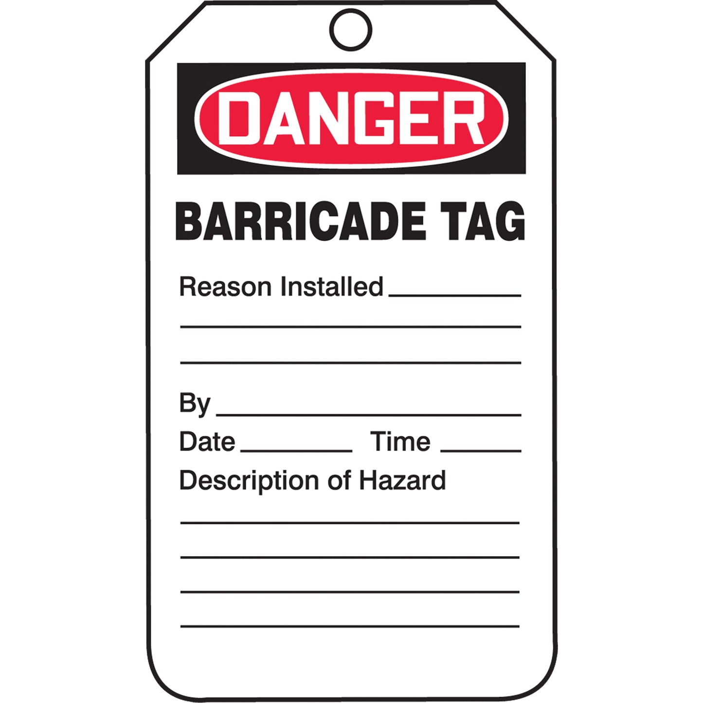 Accuform Signs Safety Tags, Plastic, 3-1/4" W x 5-3/4" H, English