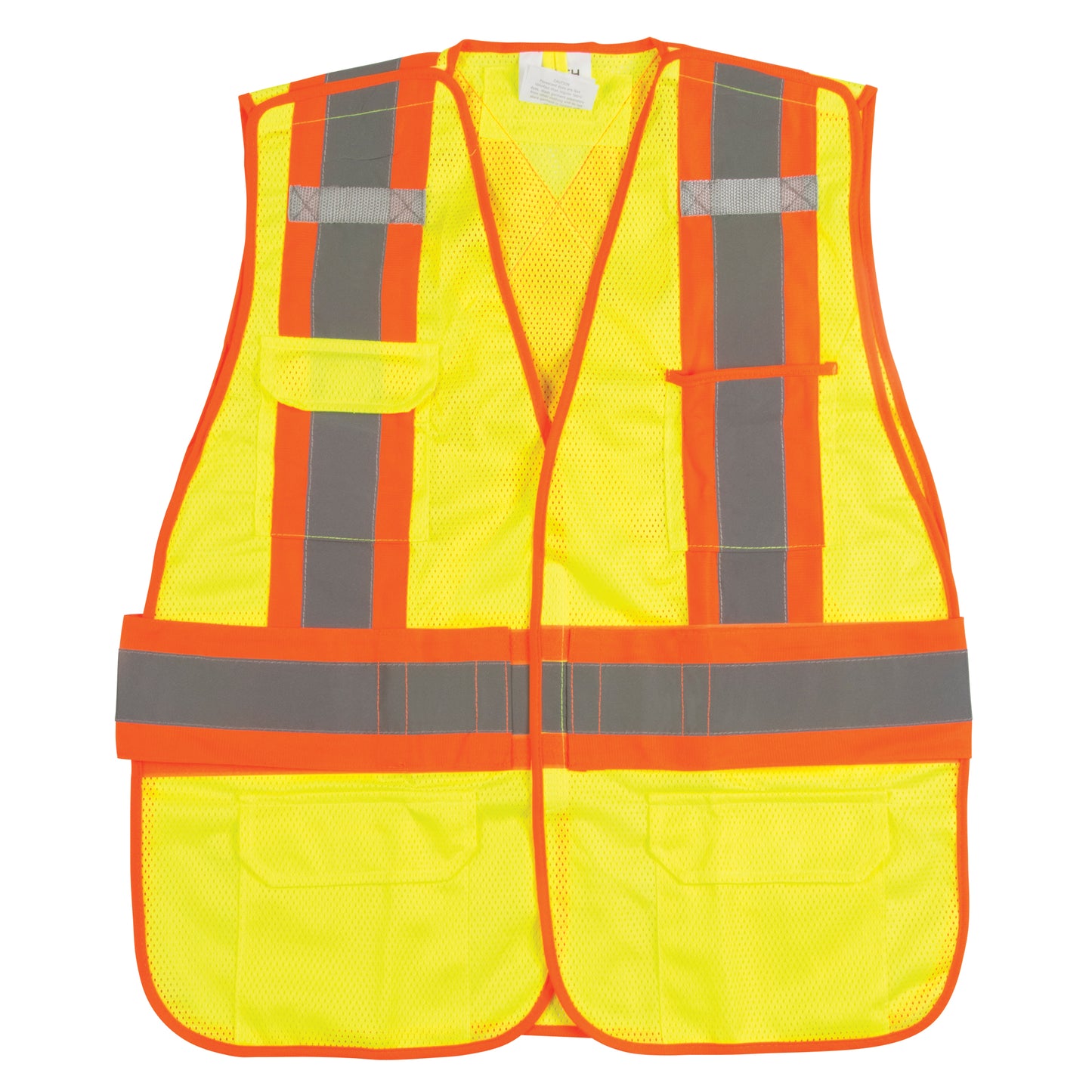 Zenith Safety Products Flame-Resistant Surveyor Vest, High Visibility Lime-Yellow, Medium, Polyester