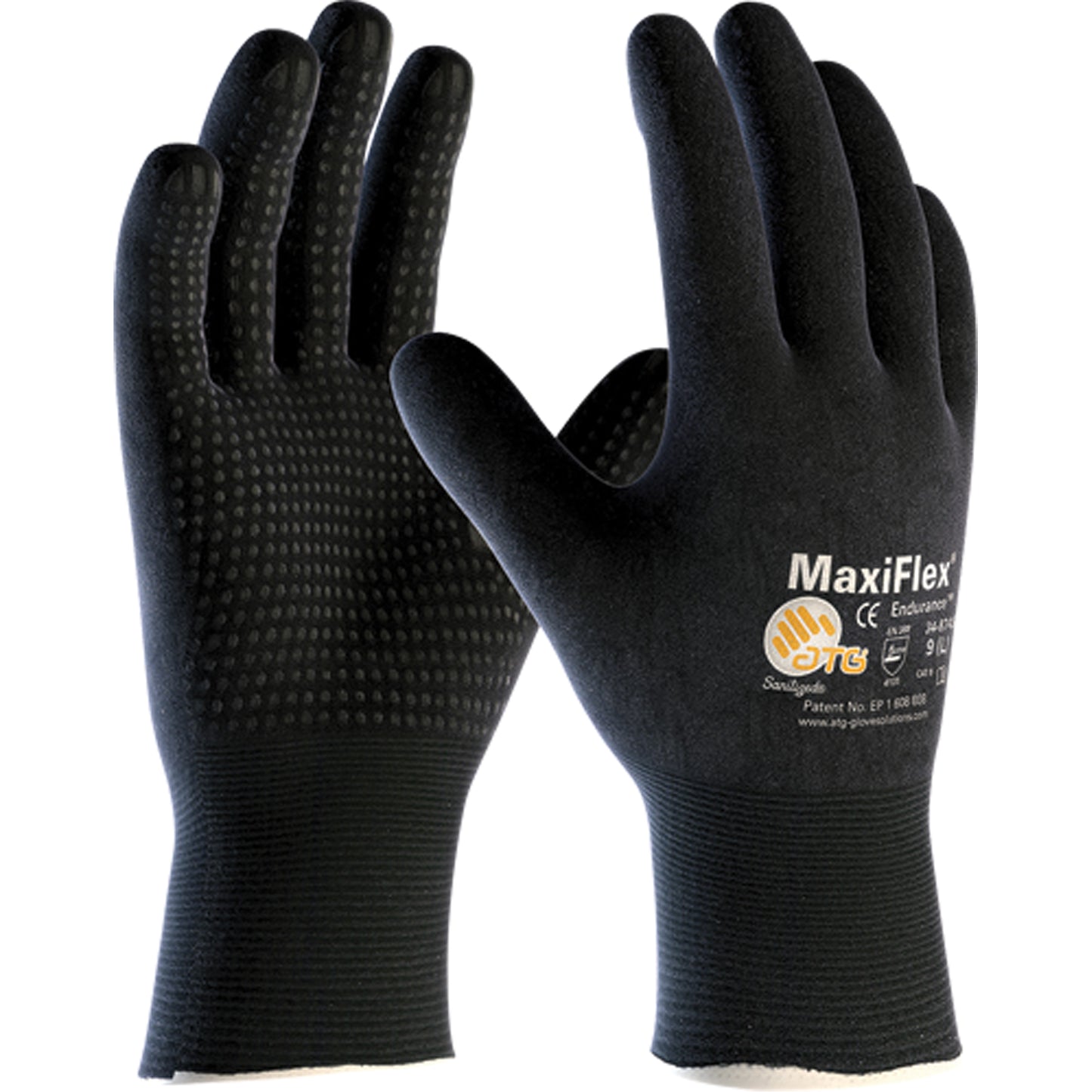 Protective Industrial Products ATG MaxiFlex® EnduranceTM 34-8745 Gloves, 8/Medium, Foam Nitrile Coating, 15 Gauge, Nylon Shell