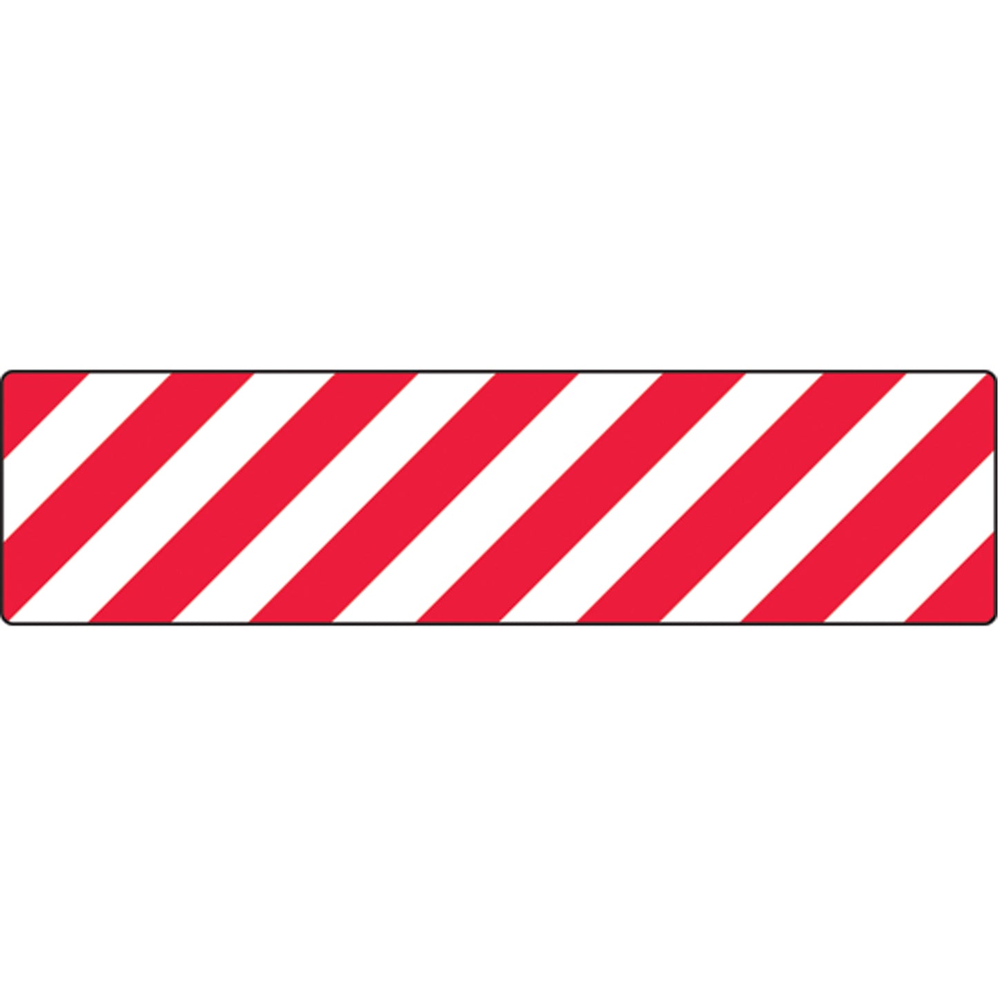 Accuform Signs Skid-Gard™ Striped Floor Signs, Rectangle, 24" L x 6" W, Red and White, Vinyl