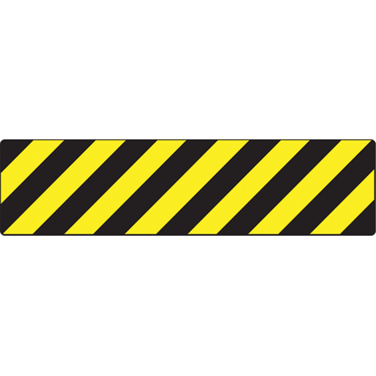 Accuform Signs Skid-Gard™ Striped Floor Signs, Rectangle, 24" L x 6" W, Black and Yellow, Vinyl