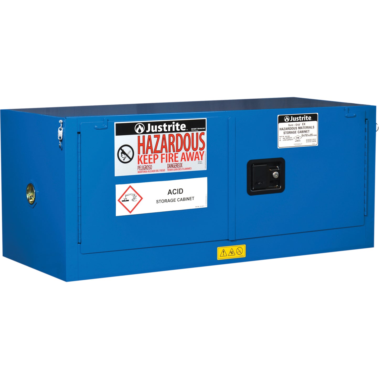 Sure-Grip® Ex Hazardous Material Piggyback Safety Cabinets, 12 gal., 43" x 18" x 18"