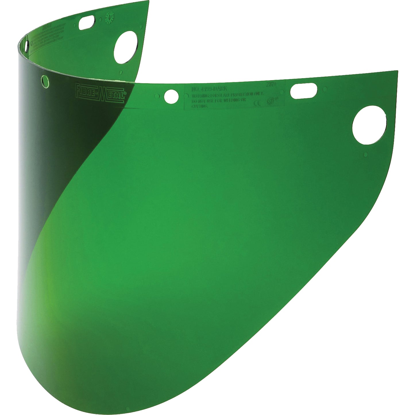 Honeywell Fibre-Metal® Extended View Faceshield Visor, Propionate, Green Tint