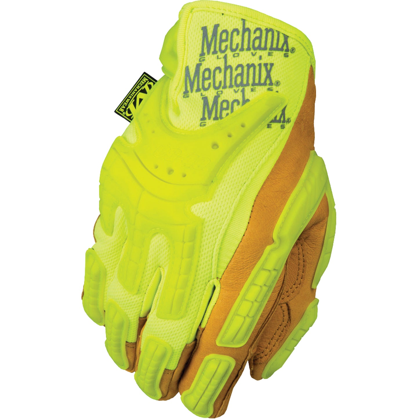 Mechanix Wear High-Visibility Heavy-Duty Mechanic's Impact Gloves, Synthetic Palm, Size Medium/9
