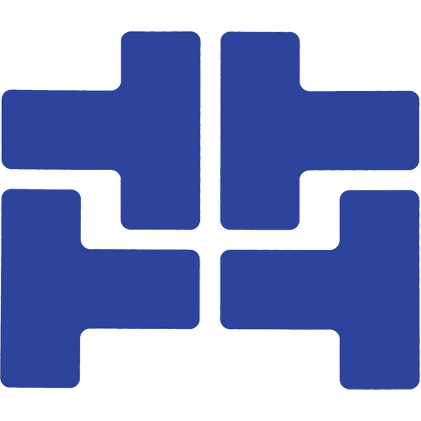 Brady Floor Corner Marks, T, 5" L x 2" W, Blue, Polyester