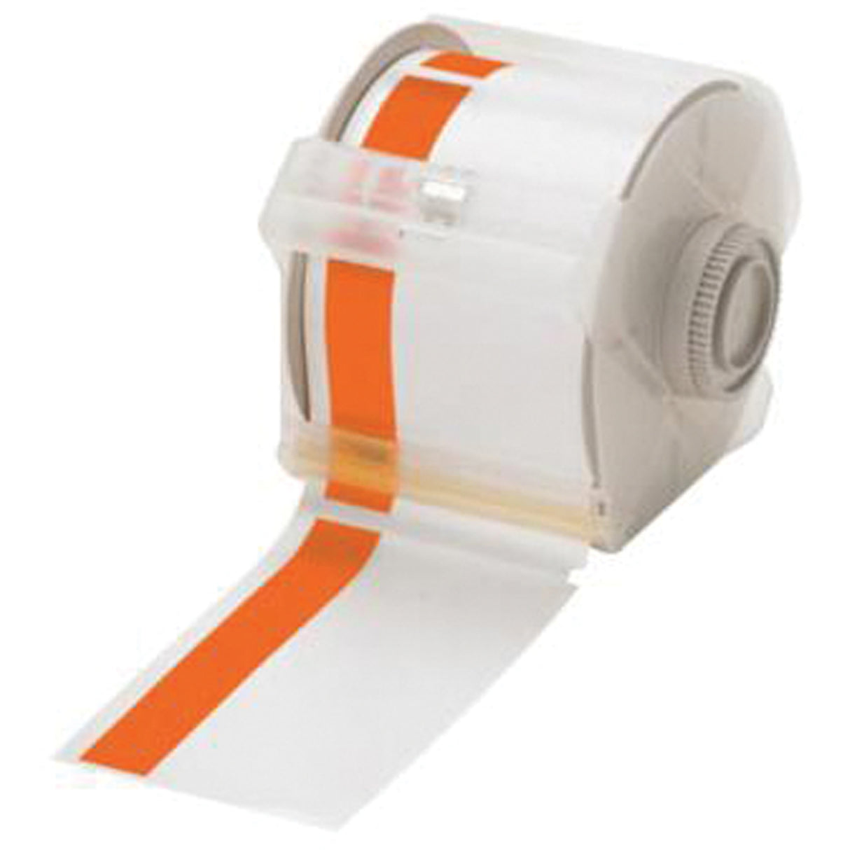 Pre-Printed Header Stripe Label Cartridge, 57 mm x 100', Orange on White