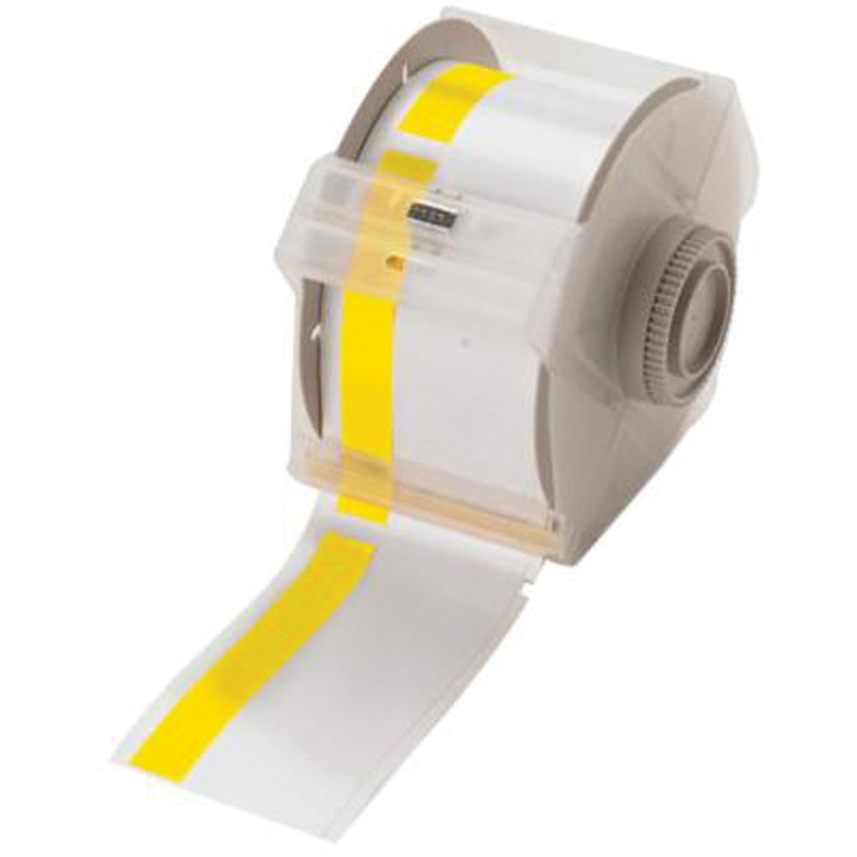 Pre-Printed Header Stripe Label Cartridge, 76 mm x 100', Yellow on White