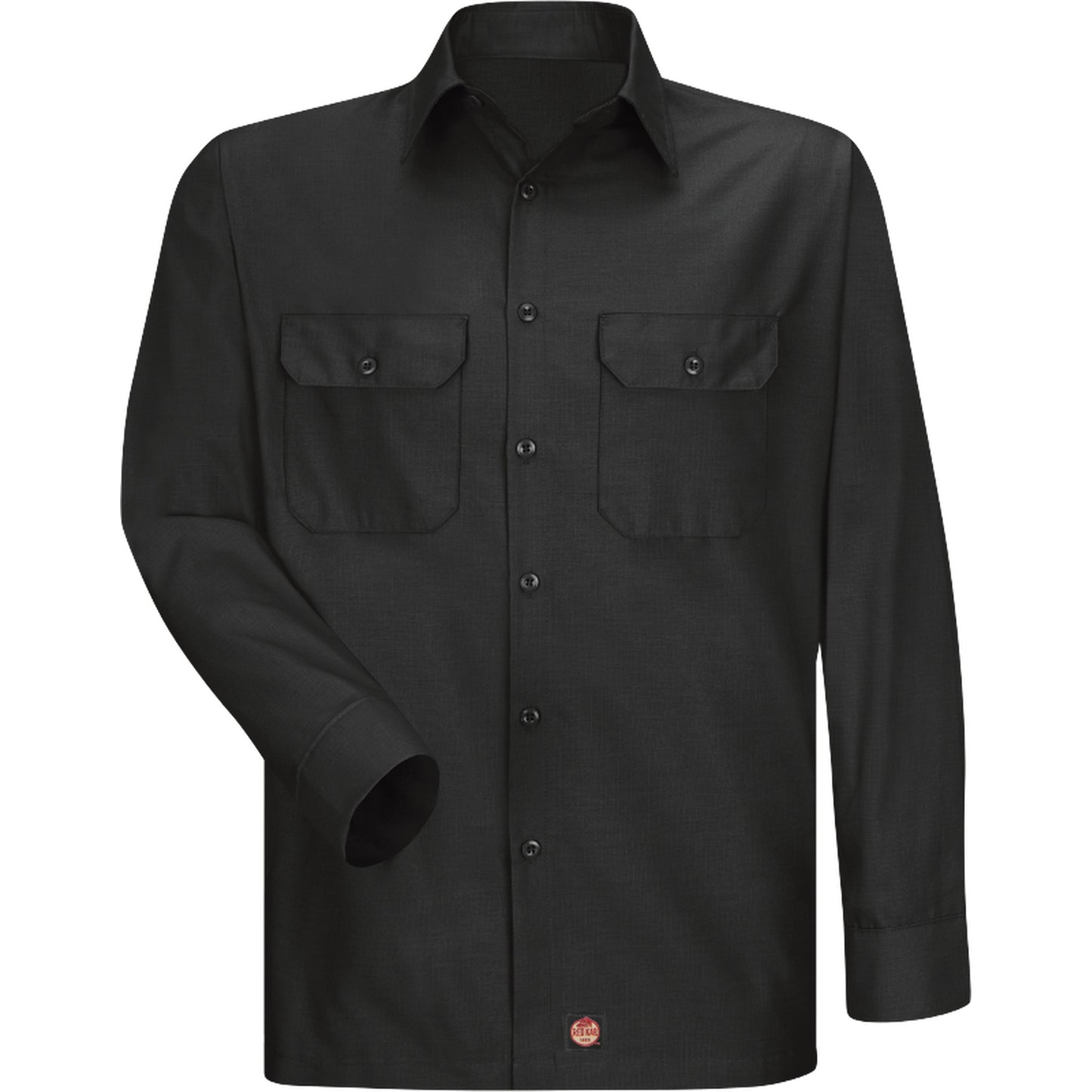 Red Kap Long Sleeve Ripstop Shirt, Men's, 2X-Large, Black