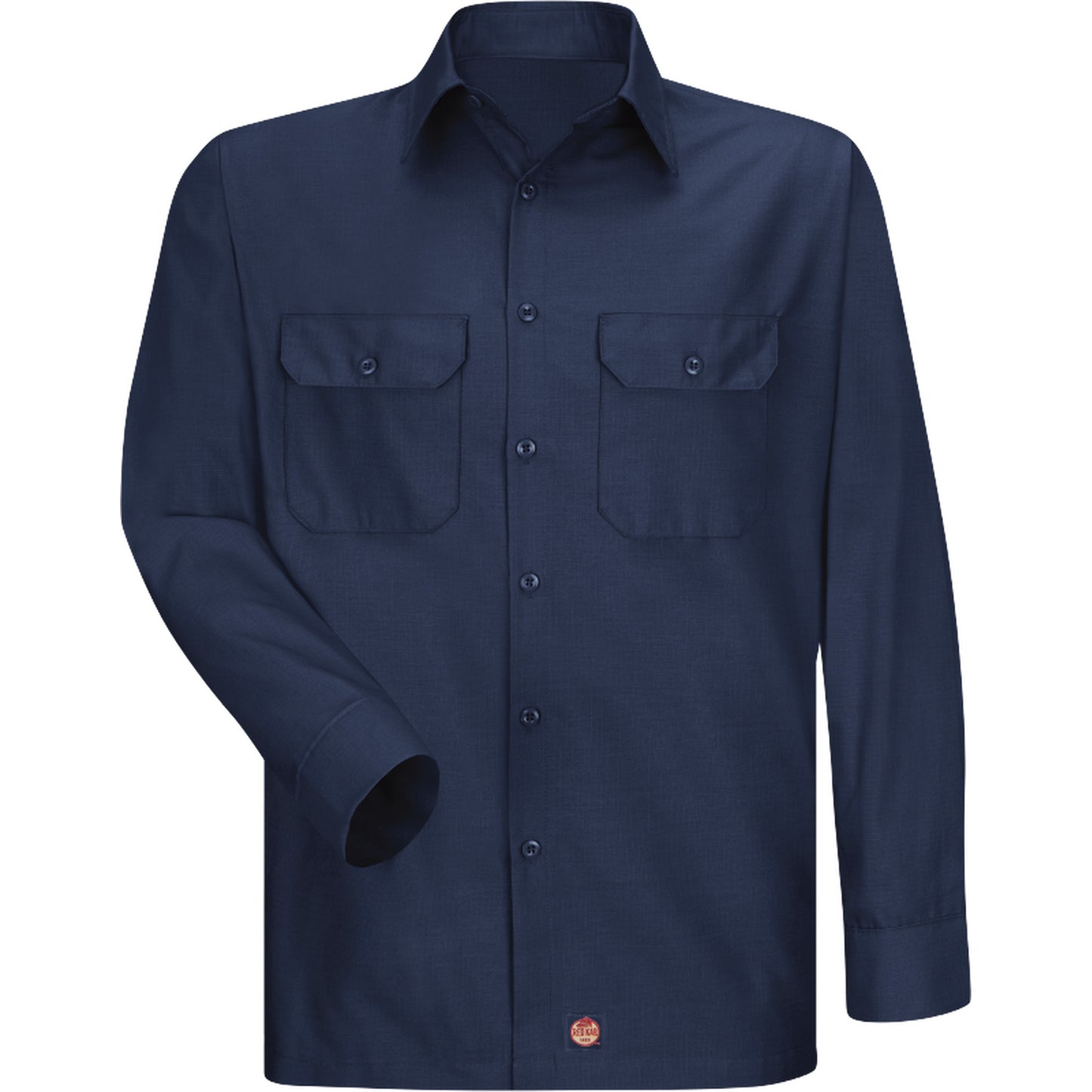 Red Kap Long Sleeve Ripstop Shirt, Men's, Small, Navy Blue