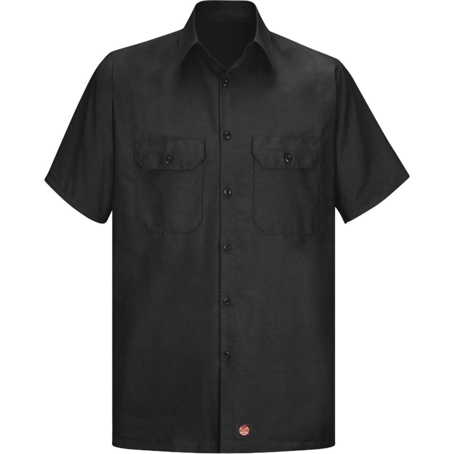 Red Kap Short Sleeve Ripstop Shirt, Men's, 2X-Large (Tall), Black