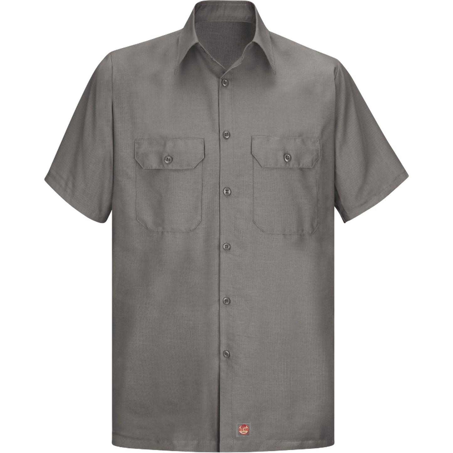 Red Kap Short Sleeve Ripstop Shirt, Men's, X-Large (Tall), Grey