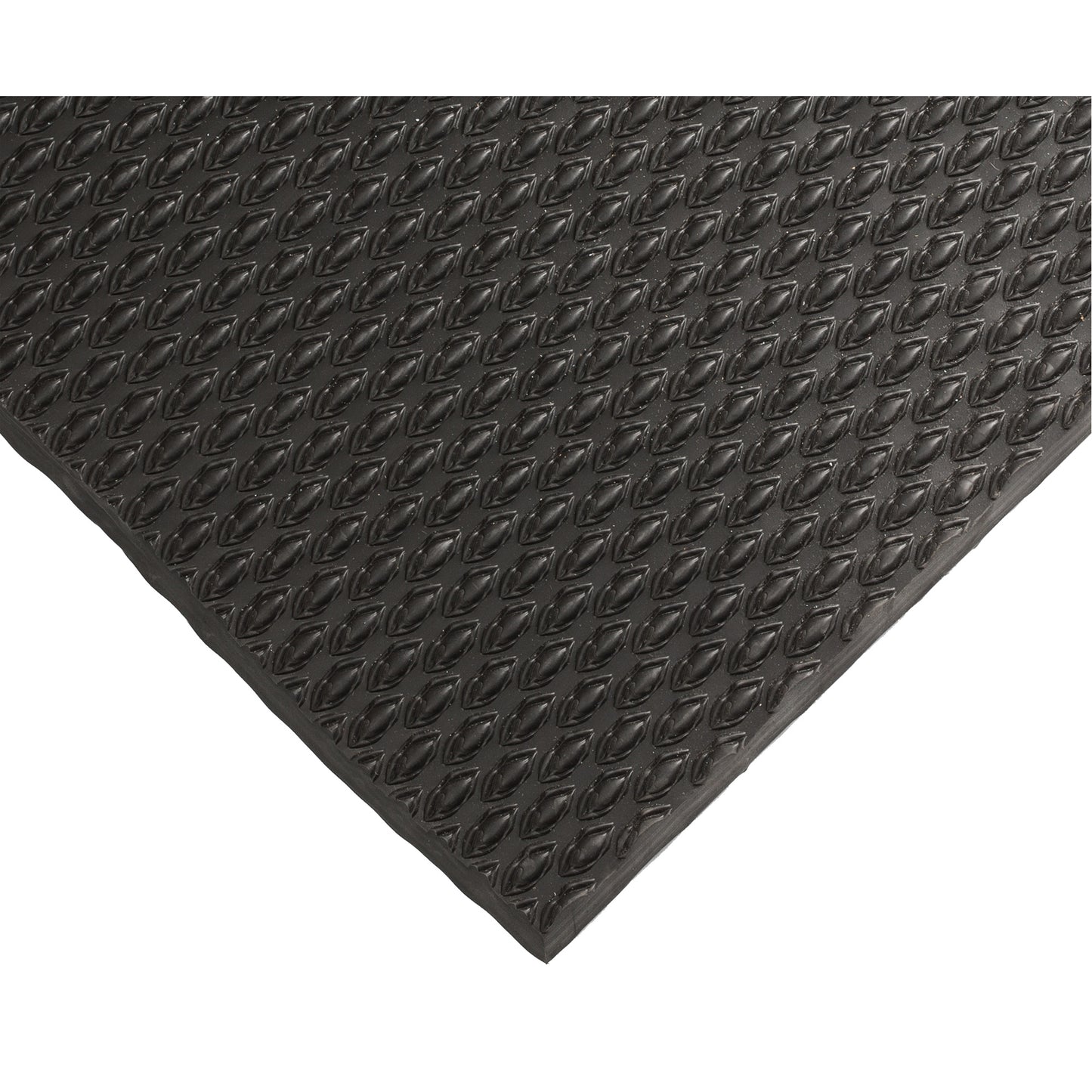 Wearwell Kushion Walk Mats No.475, Pebbled, 3' x 60' x 3/8", Black, PVC