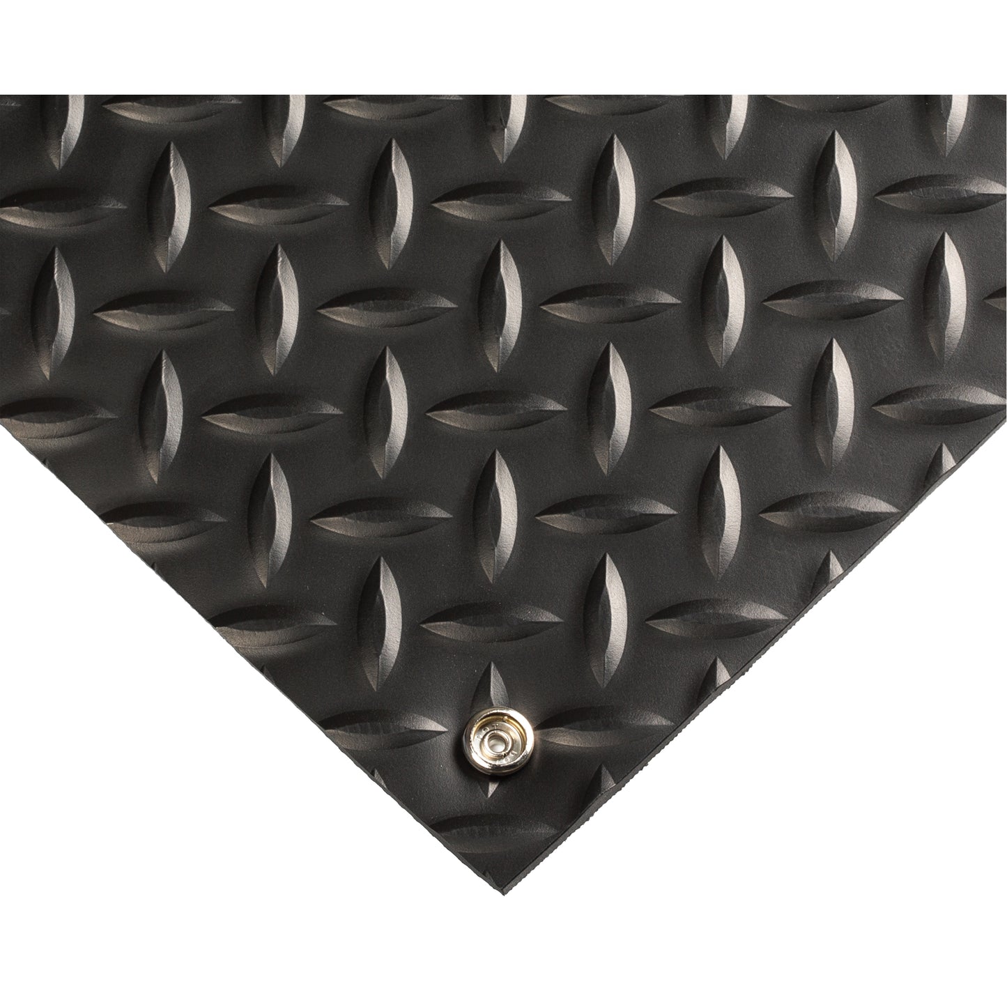 Wearwell Electrically Conductive Mat No.785, 3' W x 10' L x 5/32" T, PVC, Diamond, Black