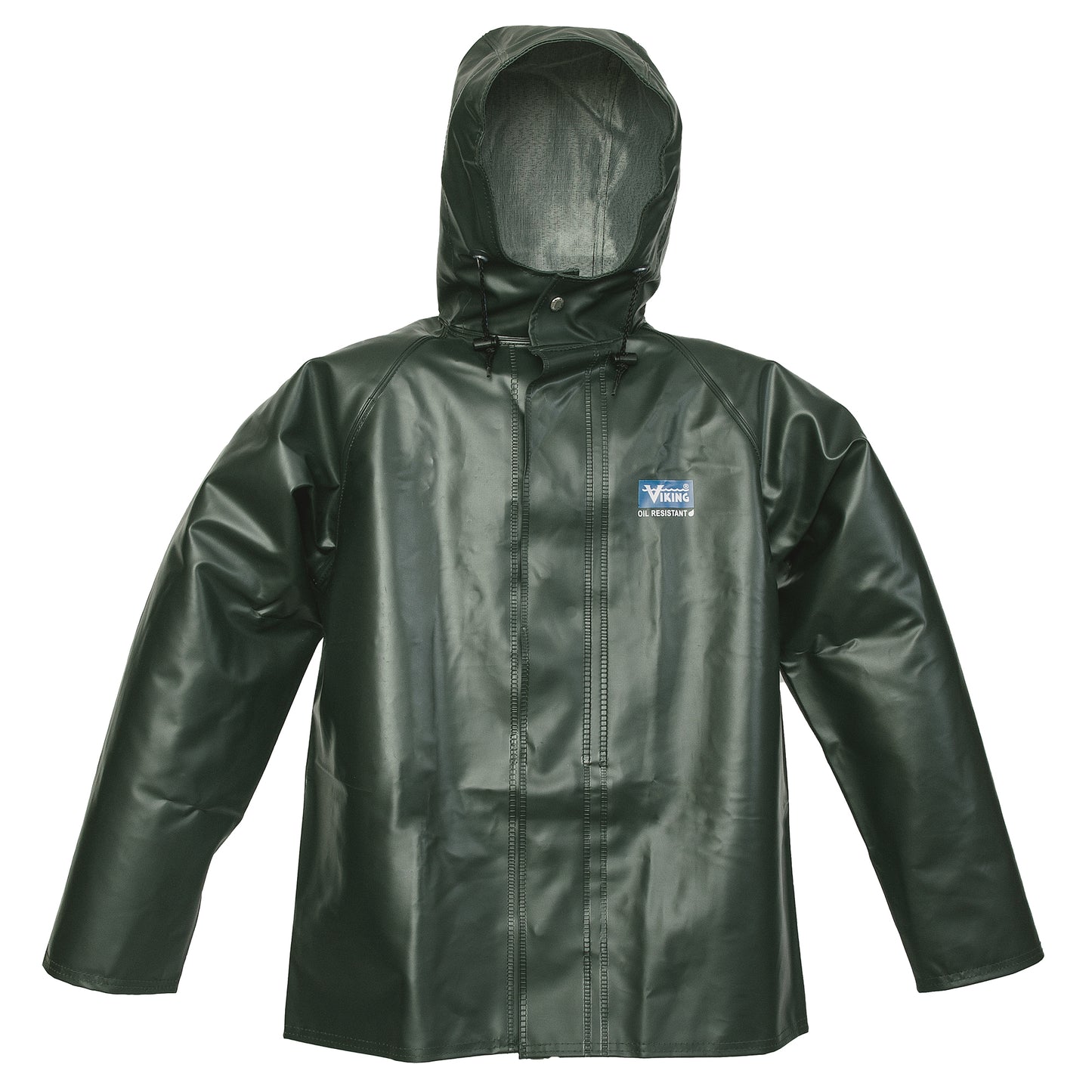 Viking Journeyman Chemical Resistant Rain Jacket, X-Large, Green, Polyester/PVC