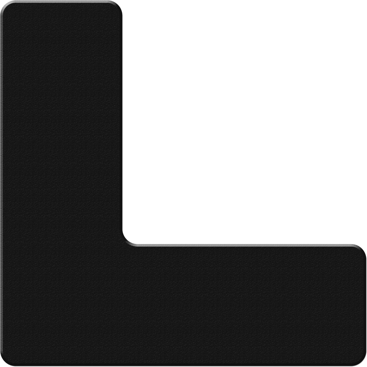 Incom Top Tape & Label Armor Stripe Lean/5S Markers, L, 6" L x 6" W, Black, Plastic