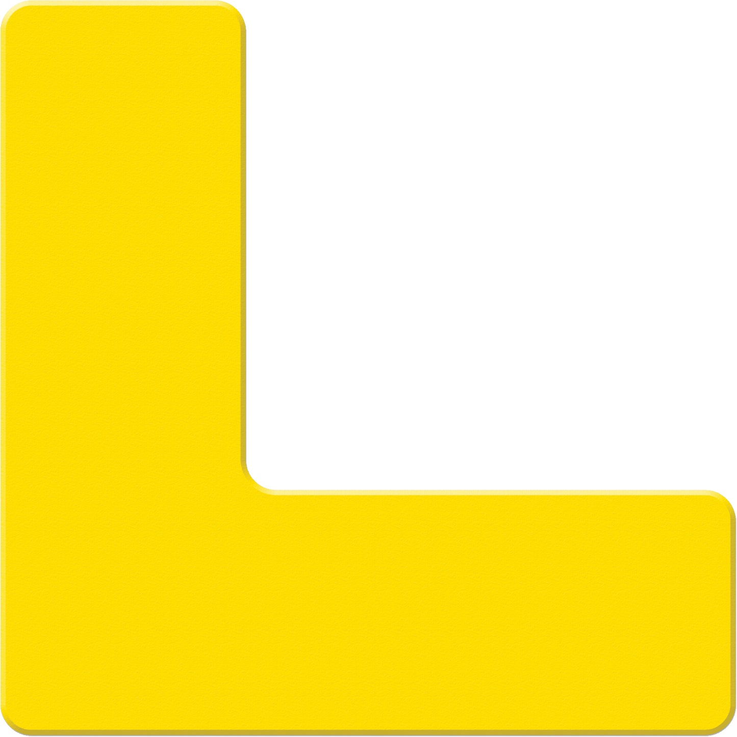 Incom Top Tape & Label Armor Stripe Lean/5S Markers, L, 6" L x 6" W, Yellow, Plastic