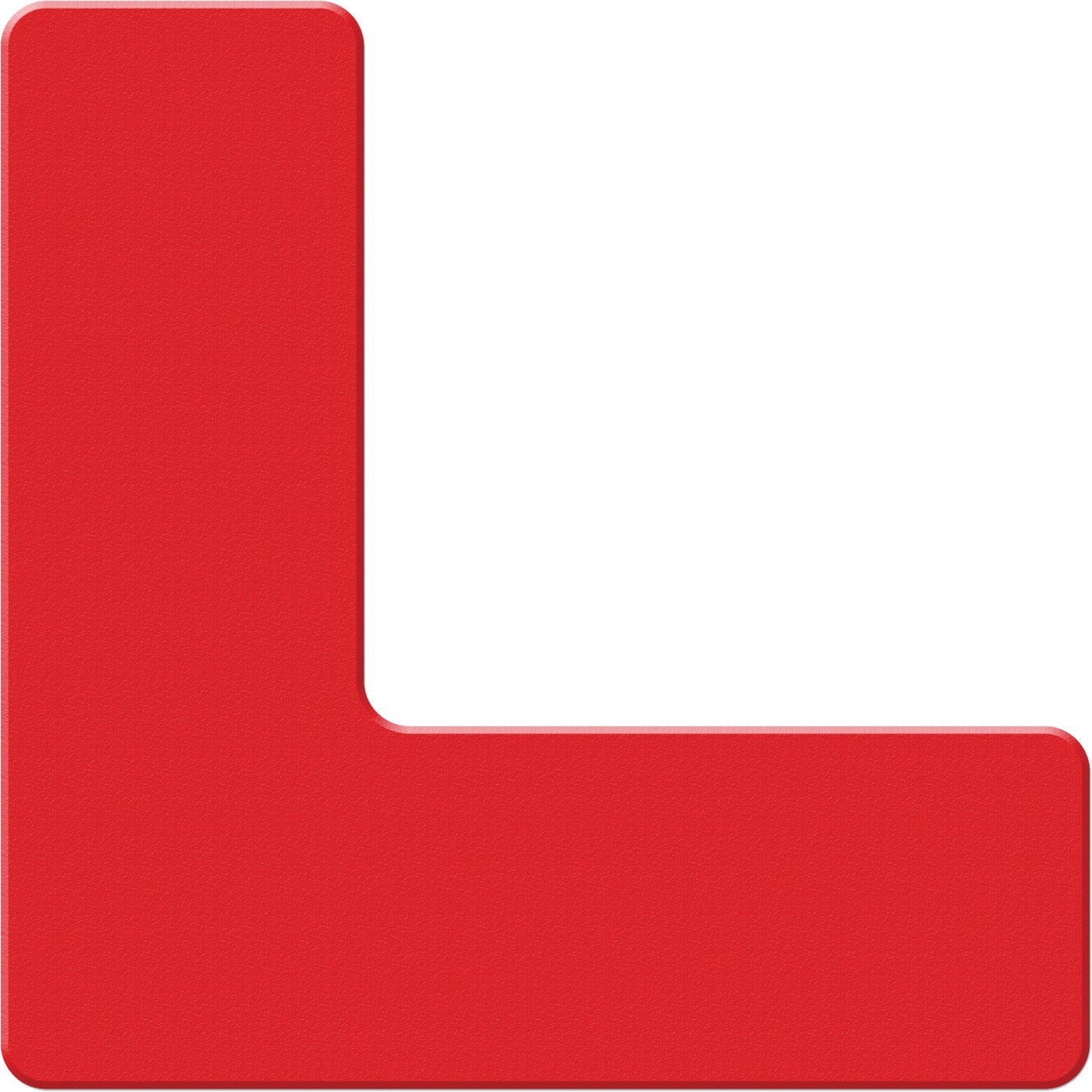 Incom Top Tape & Label Armor Stripe Lean/5S Markers, L, 6" L x 6" W, Red, Plastic