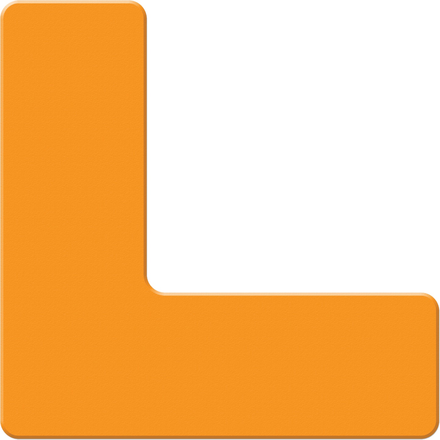 Incom Top Tape & Label Armor Stripe Lean/5S Markers, L, 6" L x 6" W, Orange, Plastic