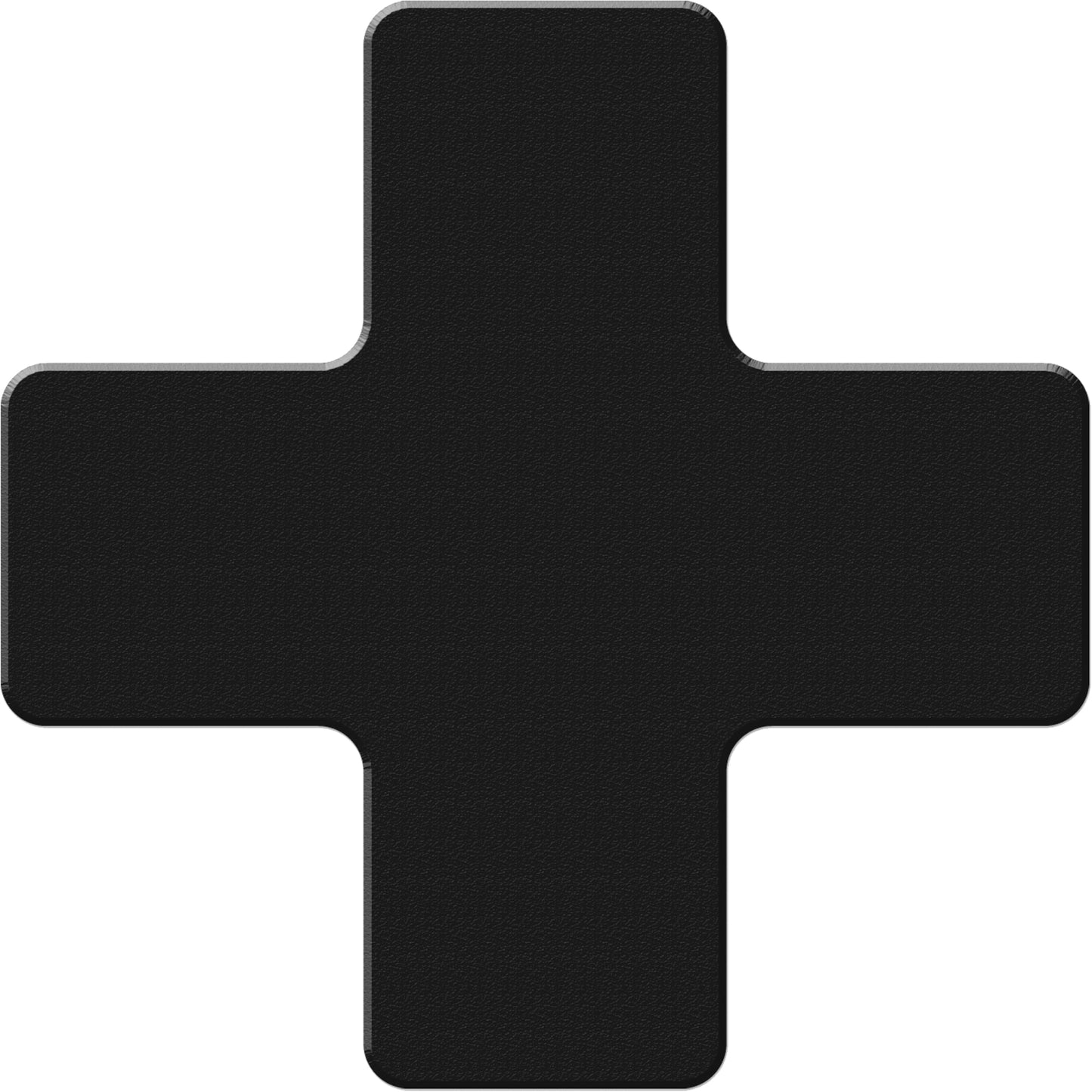 Incom Top Tape & Label Armor Stripe Lean/5S Markers, Cross, 6" L x 6" W, Black, Plastic