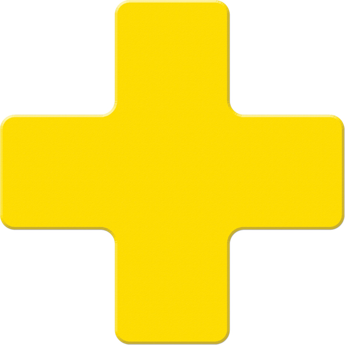 Incom Top Tape & Label Armor Stripe Lean/5S Markers, Cross, 6" L x 6" W, Yellow, Plastic