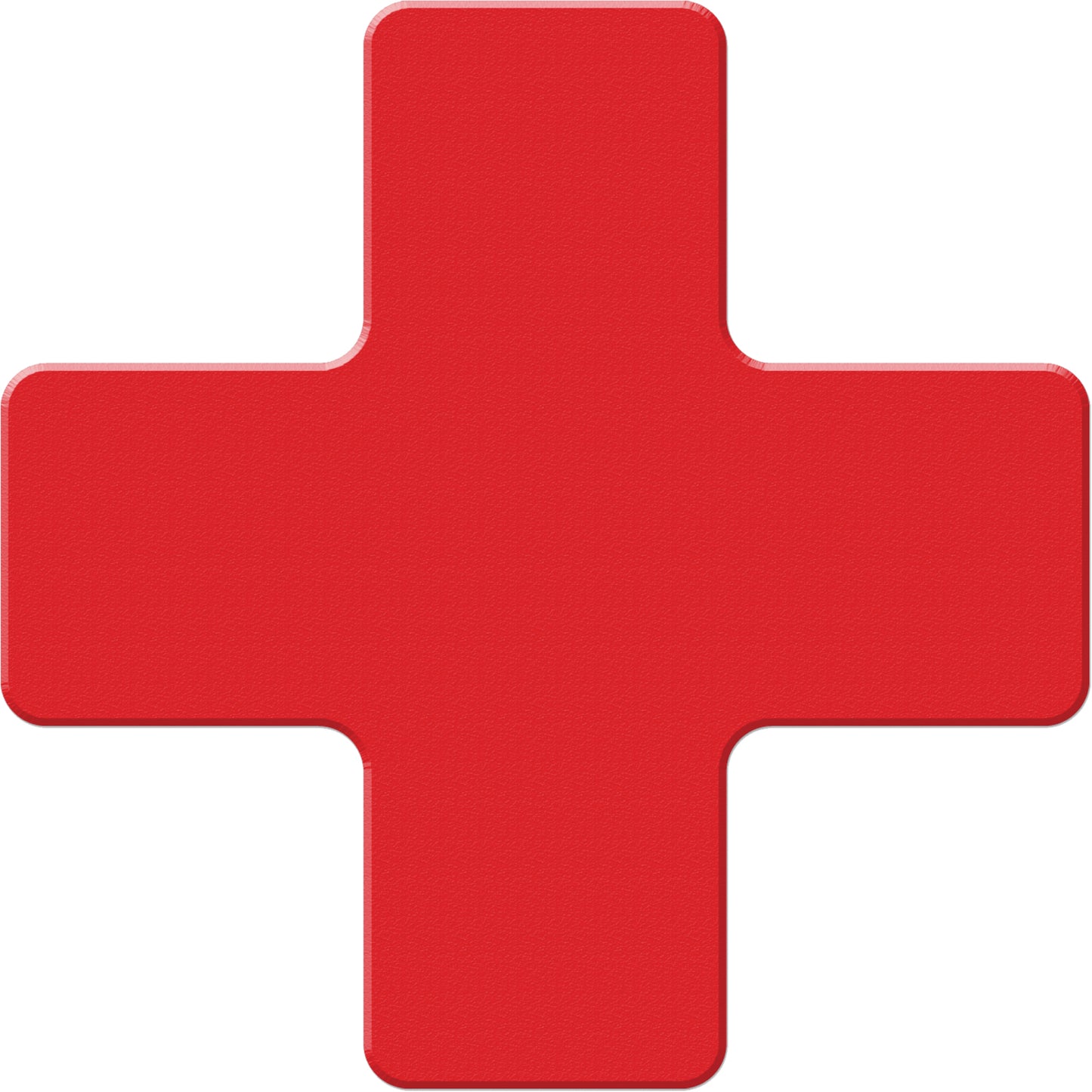 Incom Top Tape & Label Armor Stripe Lean/5S Markers, Cross, 6" L x 6" W, Red, Plastic
