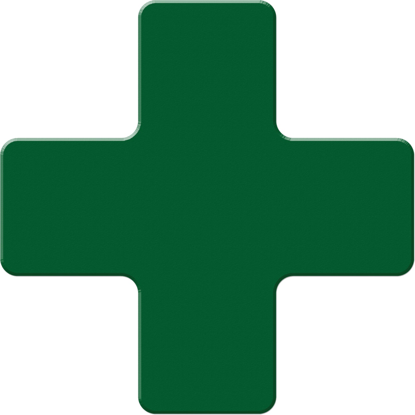 Incom Top Tape & Label Armor Stripe Lean/5S Markers, Cross, 6" L x 6" W, Green, Plastic