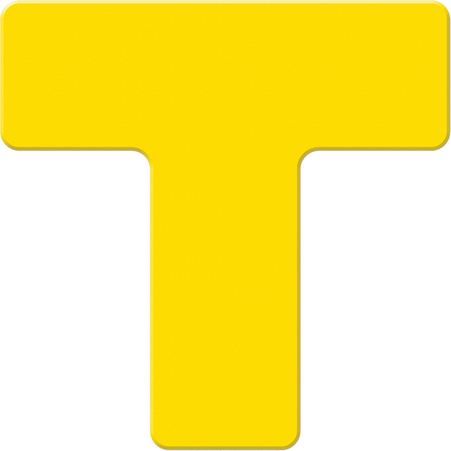 Incom Top Tape & Label Armor Stripe Lean/5S Markers, T, 6" L x 6" W, Yellow, Plastic