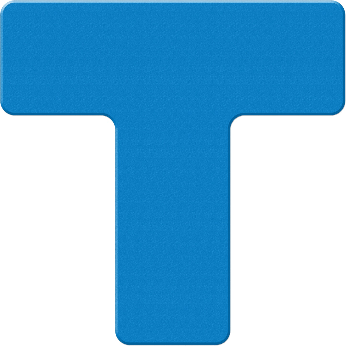 Incom Top Tape & Label Armor Stripe Lean/5S Markers, T, 6" L x 6" W, Blue, Plastic