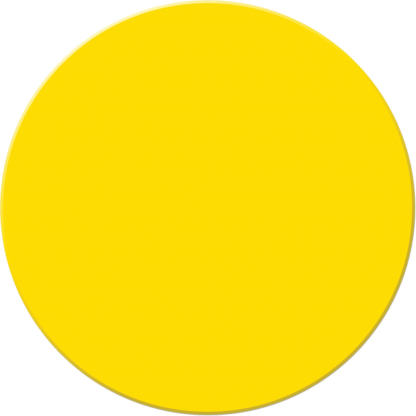 Incom Top Tape & Label Armor Stripe Lean/5S Markers, Circle, 6" L x 6" W, Yellow, Plastic