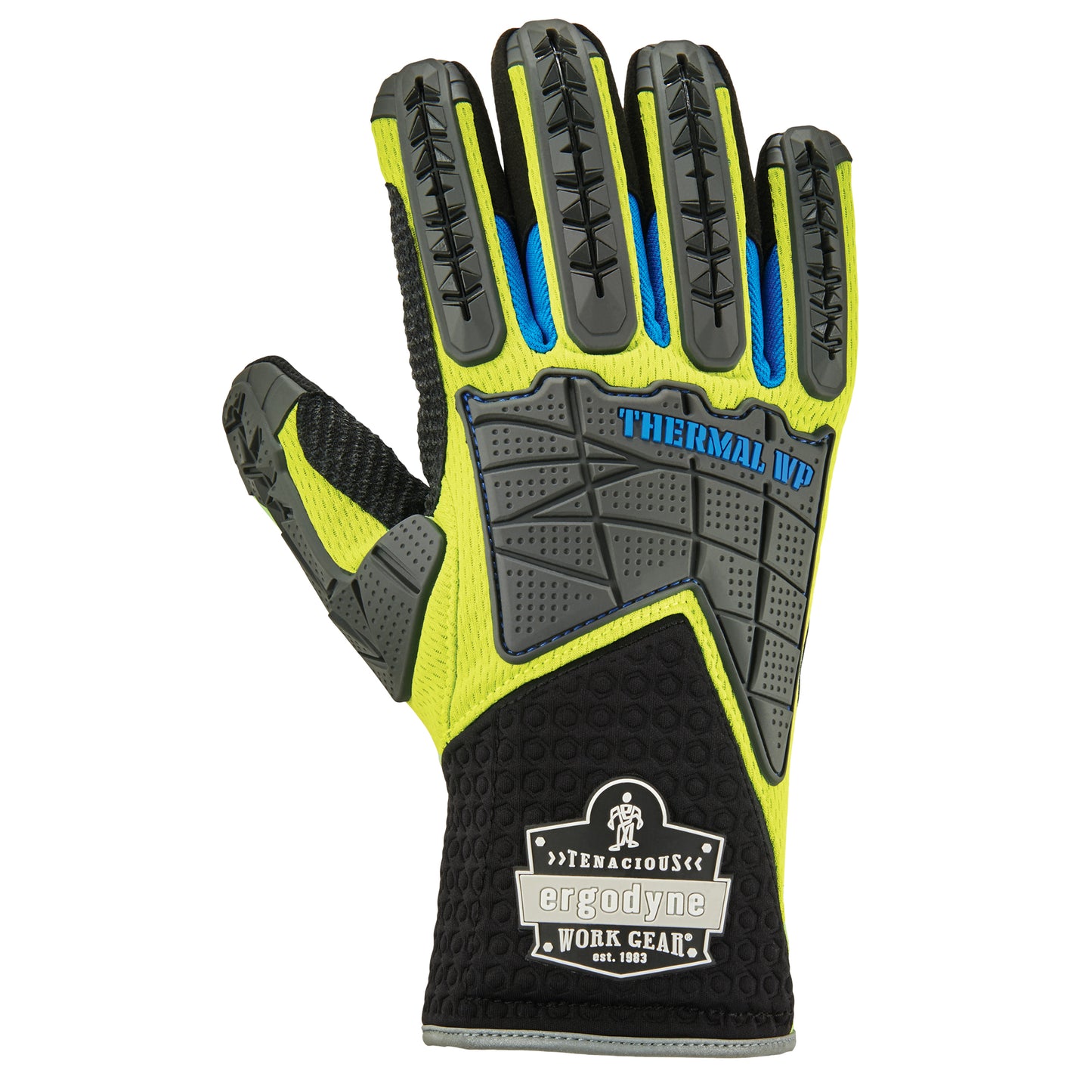 Ergodyne ProFlex® Performance Dorsal Impact-Reducing Gloves + Thermal WP, Small, Suede Palm, Safety Cuff