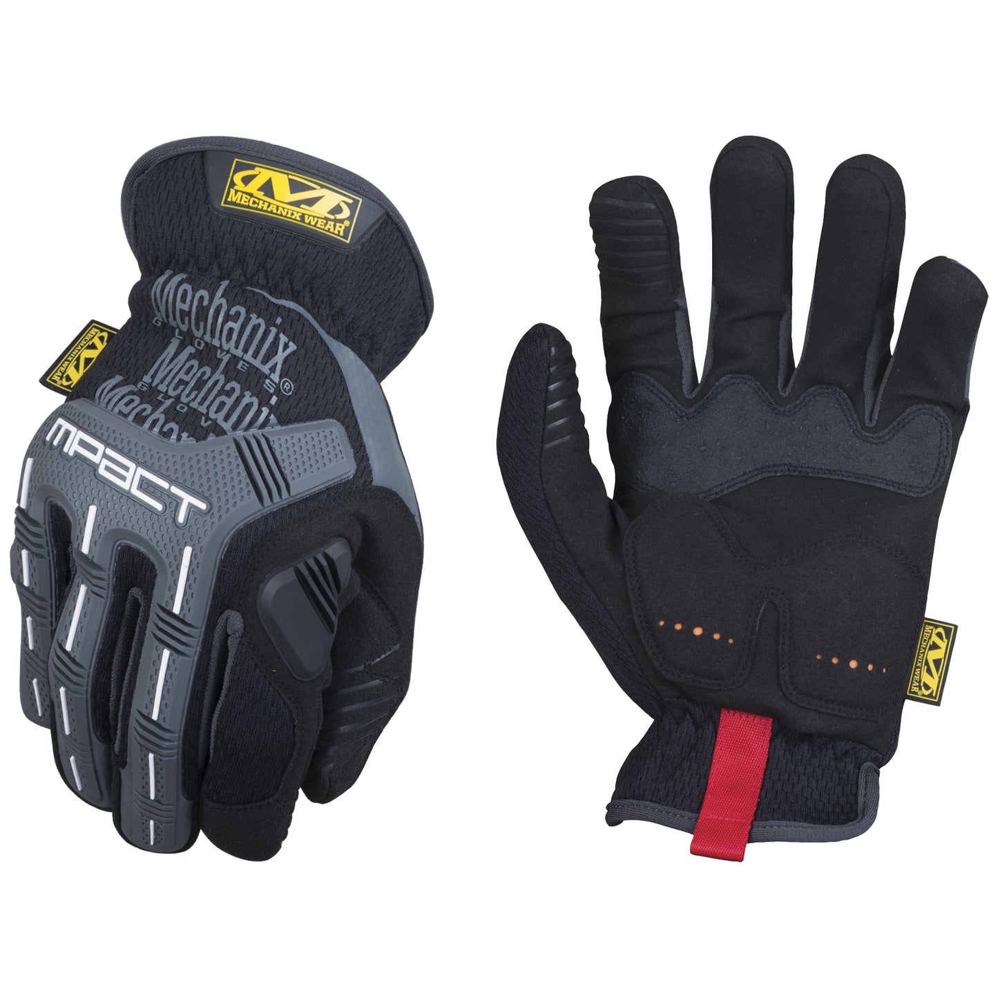 Mechanix Wear M-Pact® Gloves, Medium, Grain Leather Palm, Slip-On Cuff