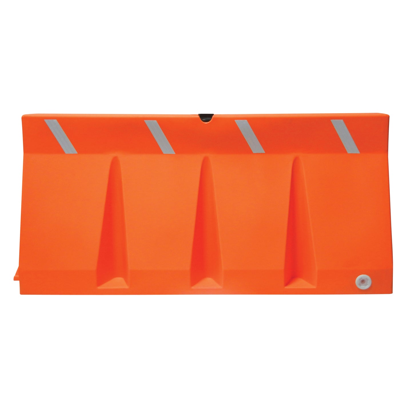 Diversified Plastics Inc. Traffic Barriers, Water-Filled, 69.75" L x 33.75" H, Orange