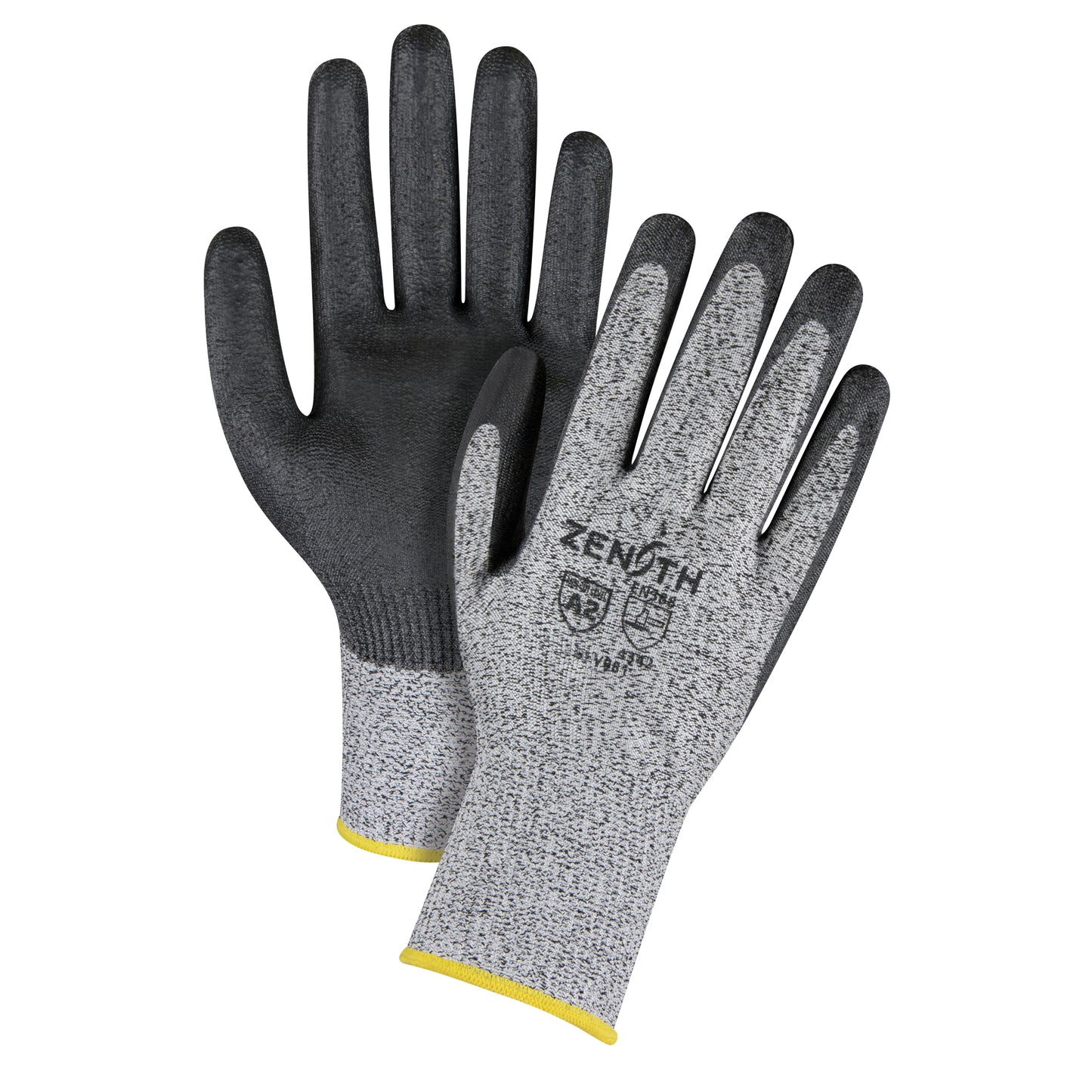 Zenith Safety Products Seamless Stretch Cut-Resistant Gloves, Size X-Large/10, 13 Gauge, Polyurethane Coated, HPPE Shell, ANSI/ISEA 105 Level 2/EN 388 Level 3