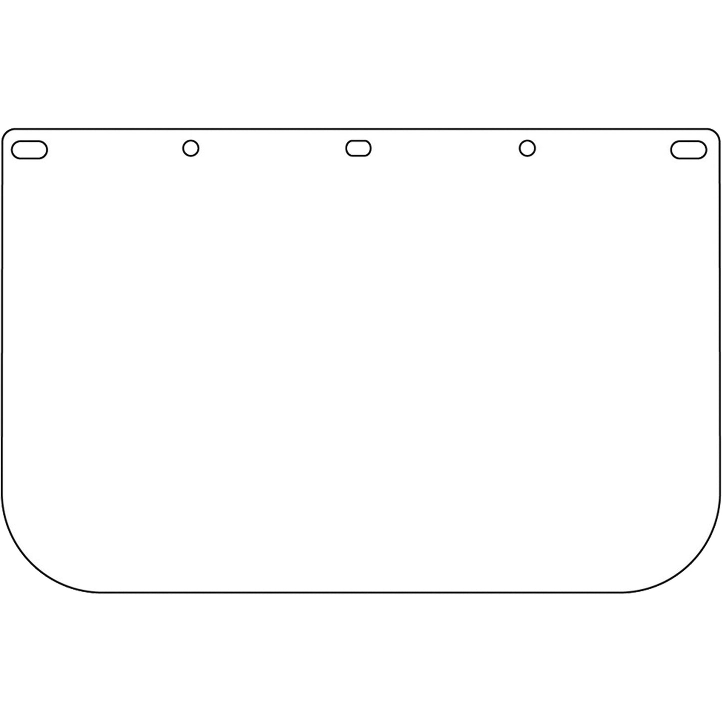 Protective Industrial Products Dynamic™ Die Cut Faceshield Visor, Polycarbonate, Clear Tint