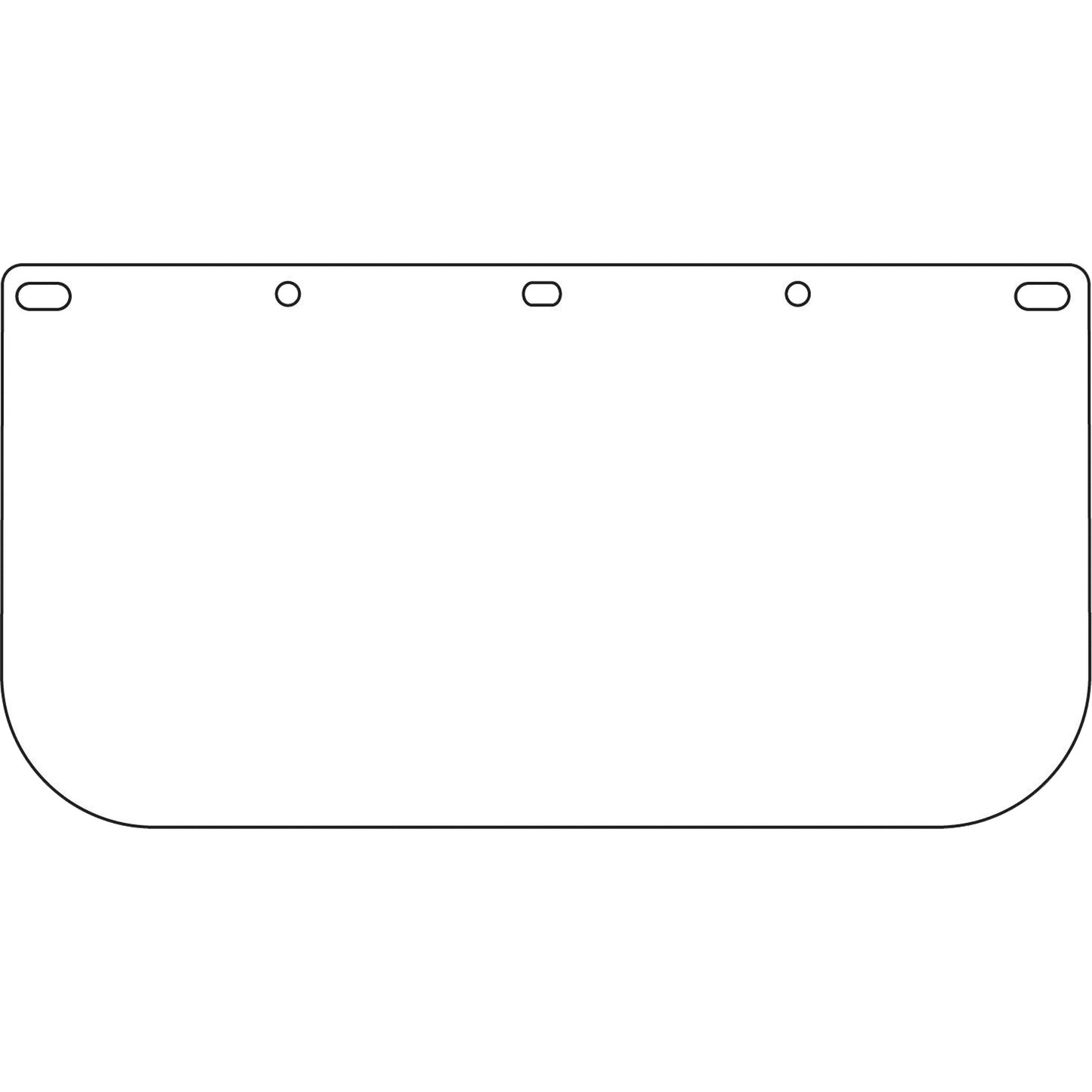 Protective Industrial Products Dynamic™ Faceshield Visor Window, PETG, Clear Tint