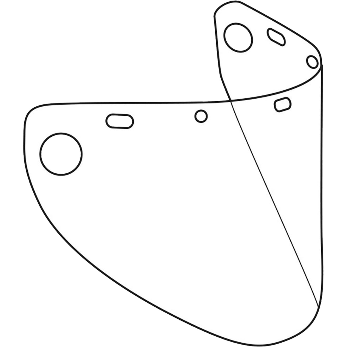 Protective Industrial Products Dynamic™ Die Cut Formed Faceshield Visor, Polycarbonate, Clear Tint
