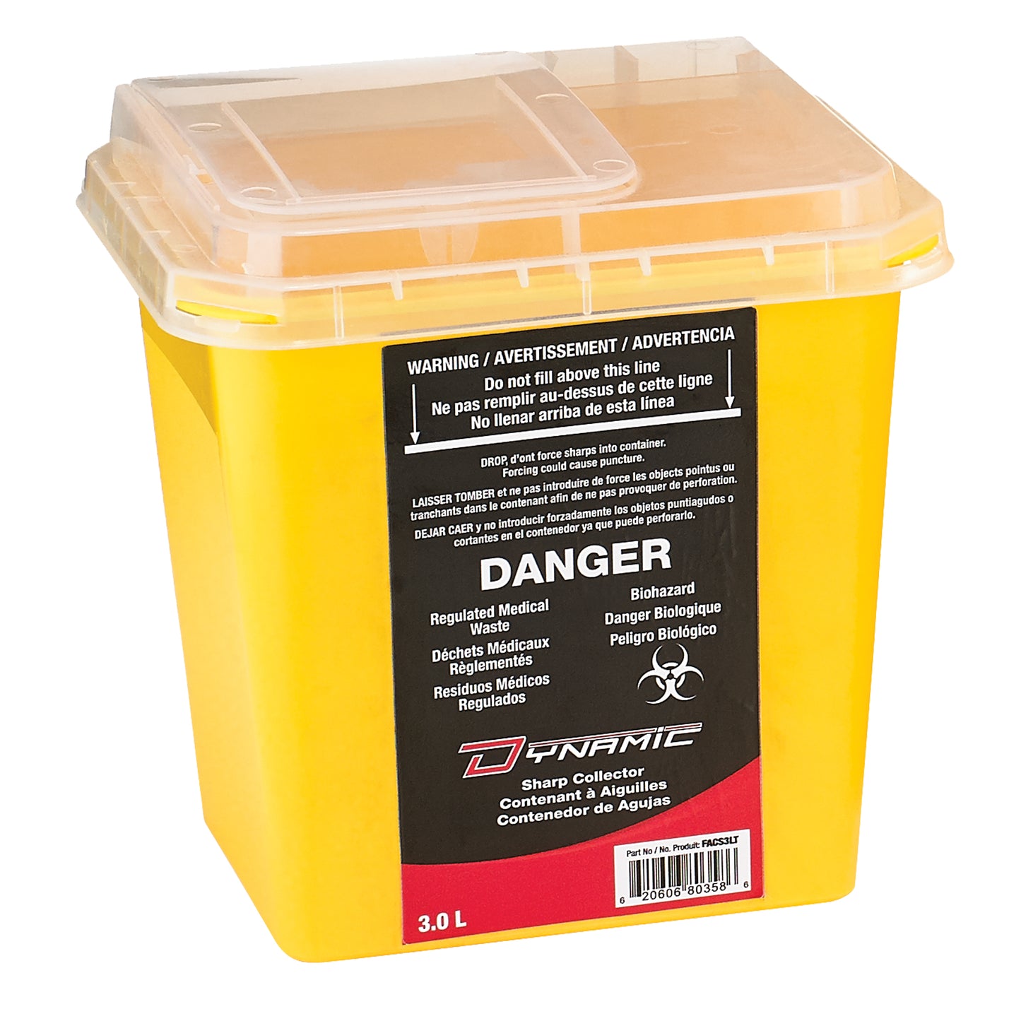 Dynamic™ Sharps® Container, 3 L Capacity