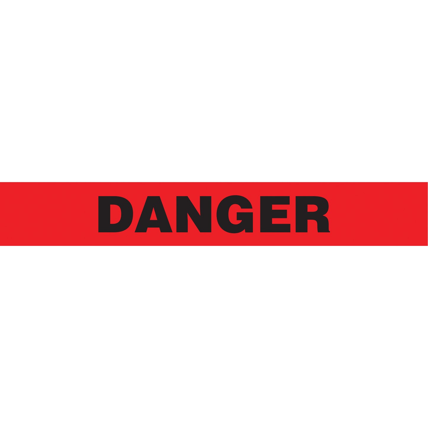 Incom Top Tape & Label Barricade Tape, English, 3" W x 1000' L, 3 mils, Black on Red
