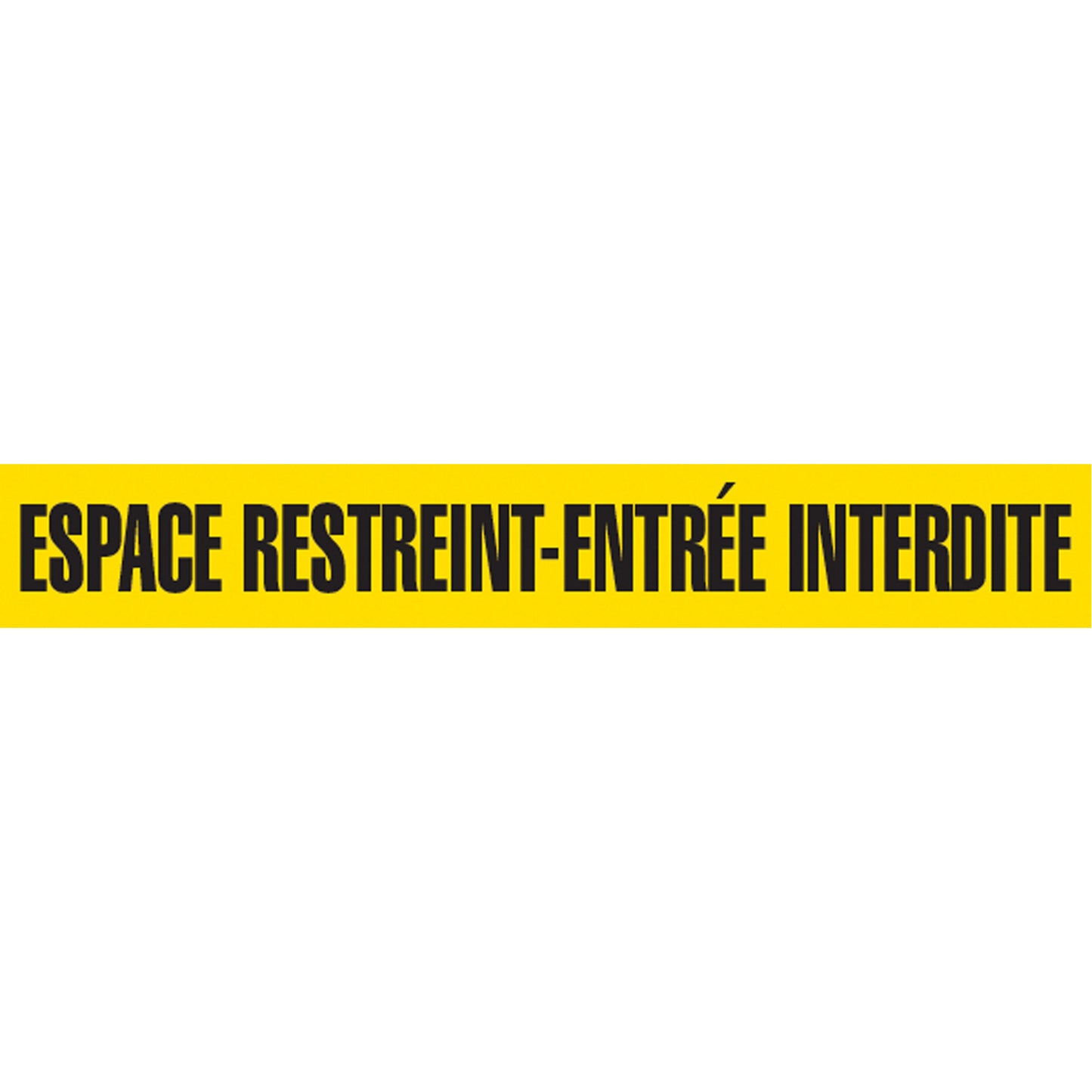 Incom Top Tape & Label Barricade Tape, French, 3" W x 1000' L, 3 mils, Black on Yellow