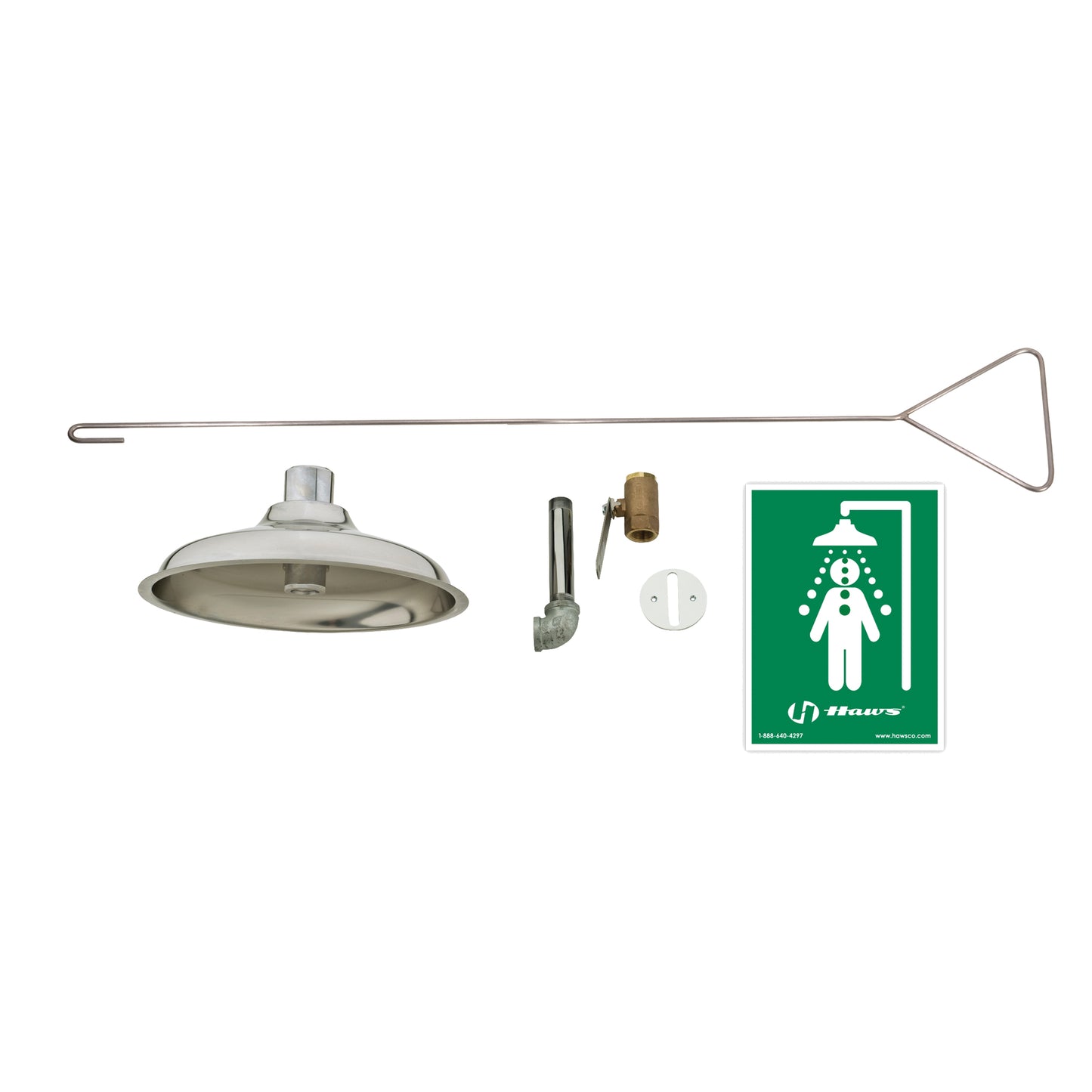 Haws Concealed Drench Shower, Ceiling-Mount