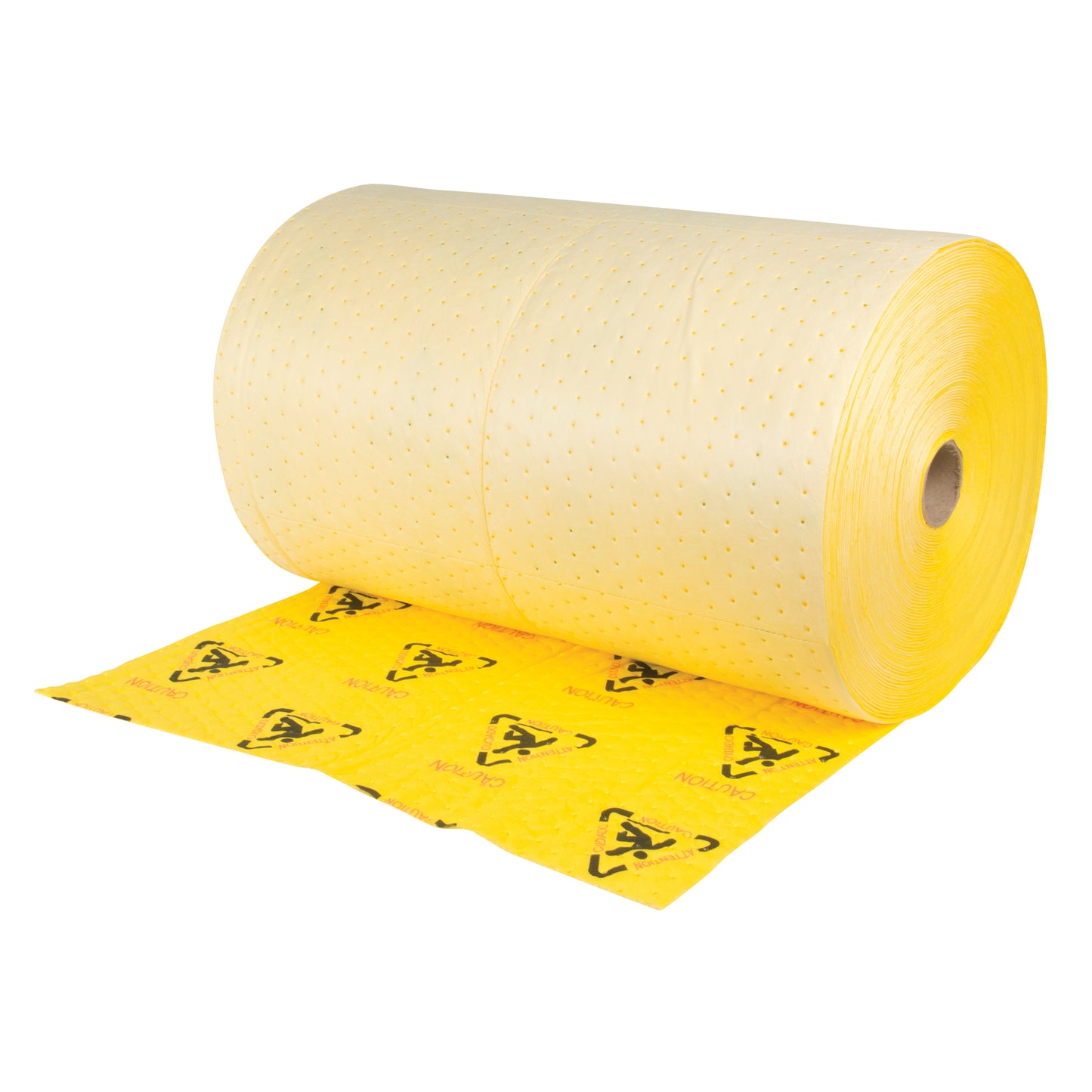 Zenith Safety Products Caution Rolls -High Visibility Absorbents, Heavyweight, 150' L x 30" W, 57 gal. Absorbancy