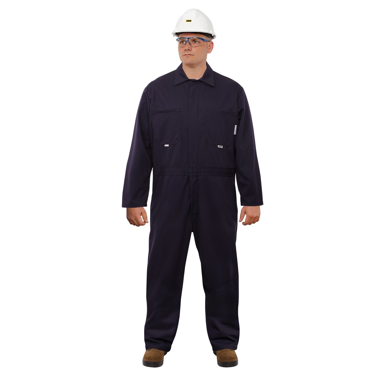 AGO Industries UltraSoft® Arc Flash & FR Coveralls, Size 60, Navy Blue, 12.4