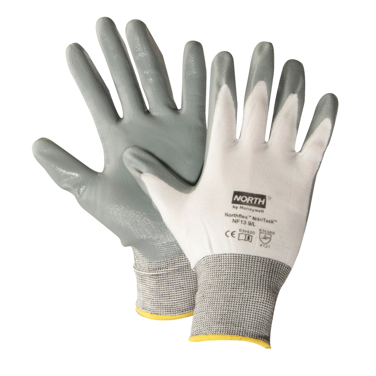 Honeywell NorthFlex Nitri Task™ Gloves, Large, Nitrile Coating, 13 Gauge, Nylon Shell