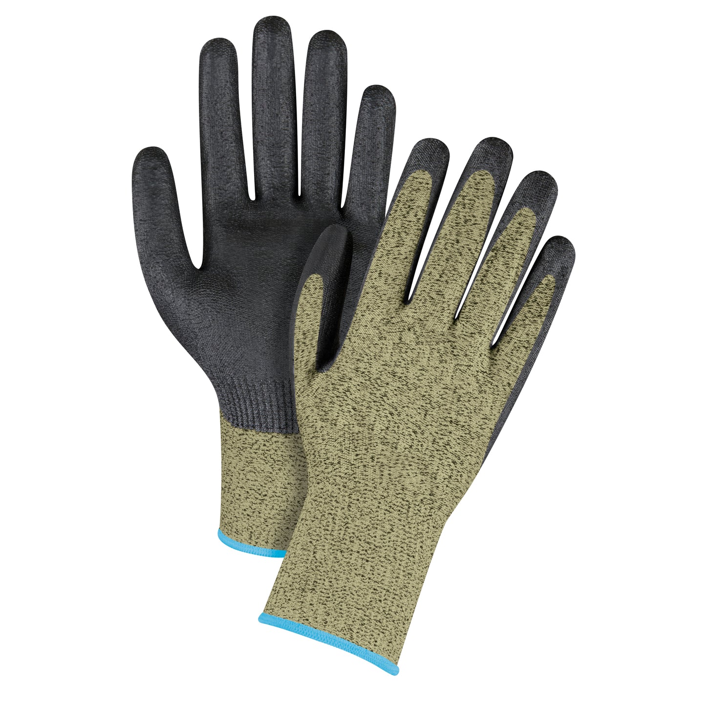Zenith Safety Products Black & Yellow Seamless Stretch Cut-Resistant Gloves, Size X-Large/10, 13 Gauge, Foam Nitrile Coated, Aramid Shell, ASTM ANSI Level A6